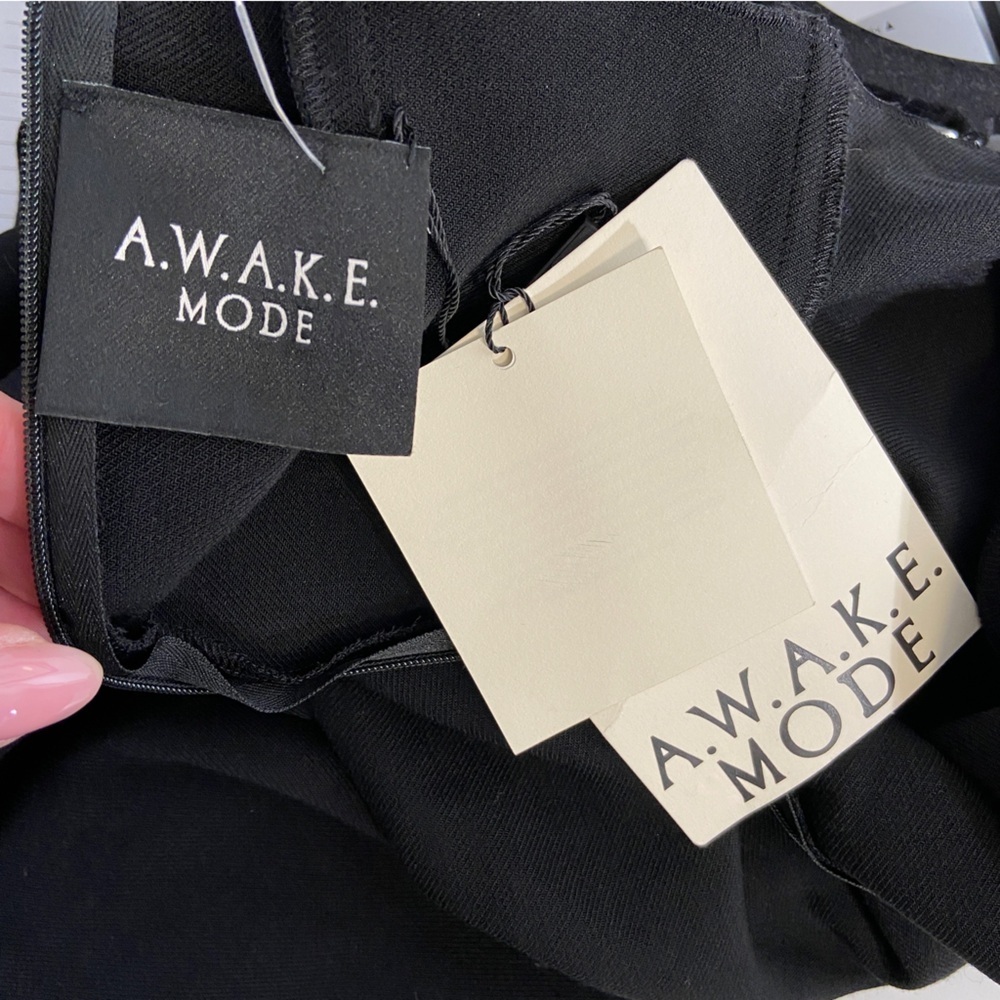 NWT A.W.A.K.E. MODE Cutout jersey turtleneck top in black size 44 - Picture 6 of 10